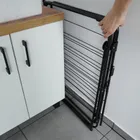 Vilde, suszarka na pranie metalowa, czarna pionowa, 61-58-136 cm