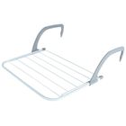 Vilde, suszarka na pranie na kaloryfer metalowa, biała rozkładana, 55-50.5 cm