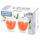 Vilde, szklanki termiczne z podwójną ścianką, do kawy i herbaty, 370 ml, 2 szt.