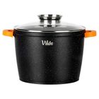 Vilde, Terruna Aroma, garnek ze szklaną pokrywką, granitowy, 24 cm, 6,7l