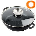 Vilde, Terruna Aroma, patelnia granitowa, ze szklaną pokrywką, głęboka, 28 cm, 3,3l