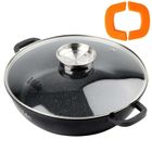 Vilde, Terruna Aroma, patelnia granitowa, ze szklaną pokrywką, głęboka, 32 cm, 4,7l