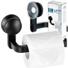Vilde, uchwyt na papier toaletowy na przyssawkę, czarny, 16,5 cm