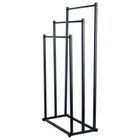 Vilde, wieszak na ręczniki stojący, metalowy, czarny