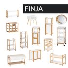 Wenko, Finja, wózek kuchenny na kółkach, drewno bambusowe, MDF