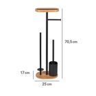 Wenko, Rivalta, stojak na papier toaletowy i szczotkę wc z półką na telefon, 4w1