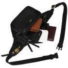 Zestaw, Saszetka na biodro, nerka, Etui na klucze, czarny, skórzany, Peterson