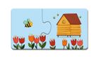 Zwierzęta i ich domki, dwuczęściowe puzzle, 20 elementów