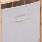 5five Simply Smart, Tidy, regał bambusowy z dwoma materiałowymi koszami, 34,7-33-77,5 cm