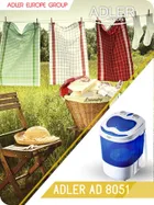 Adler, pralko-wirówka turystyczna, 150W, AD 8051