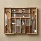 Aromelio, Vario, rozkładany organizer na sztućce, bambusowy, 53-33-43 cm