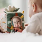 BabyOno, Cow Bingo, kostka sensoryczna, miękka zawieszka