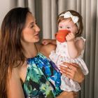 BabyOno, Flow, ergonomiczny kubek treningowy, pomarańczowy