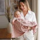 BabyOno, kocyk muślinowy, różowy, 75-100 cm