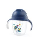 BabyOno, kubek niekapek z obciążoną słomką, niebieski