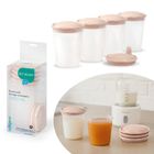 BabyOno, pojemniki do przechowywania i mrożenia pokarmu z ustnikiem, beżowy, 4 szt.