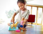 Barbie, Narodziny piesków, zestaw z lalką i figurkami