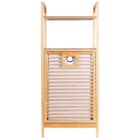 Bathroom Solutions, regał łazienkowy z koszem na pranie, bambusowy