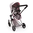 Bayer Design, Neo Vario Combi, głęboki wózek dla lalek z torbą, szaro-różowy i motylkiem