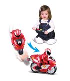 Bburago, motocykl zdalnie sterowany z figurką, czerwony