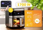 Berdsen, frytkownica beztłuszczowa, air fryer, 1700W, srebrny, 9,1l, BD-656