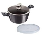 Berlinger Haus, Carbon Pro, zestaw: garnki z pokrywą + patelnie, 6 elementów