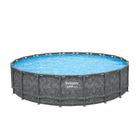 Bestway, basen stelażowy z pompą filtrującą i akcesoriami, szary,132-671 cm, zestaw 11w1