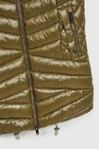 Bezrękawnik damski z kapturem, khaki, Moodo