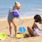 Bibio, wiaderko do piasku z sitkiem, turkus