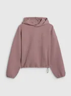 Bluza damska z kapturem, brązowa, 4F