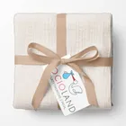 Bocioland, pieluszki muślinowe, marszczone, beżowe, 70-70 cm, 3 szt.