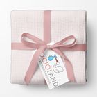 Bocioland, pieluszki muślinowe, marszczone, różowe, 70-70 cm, 3 szt.