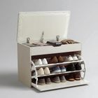 Boximo, Vault, szafka na buty z siedziskiem i wysuwanymi półkami, 57-30-53 cm