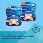 Canpol babies, smoczek silikonowy, symetryczny, orange, 0-6m