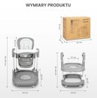 Caretero, Sitron 3w1, krzesełko do karmienia z funkcją huśtawki i chodzika, grey