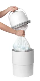 Chicco, kosz na pieluchy, teleskopowy, biały + worki