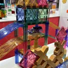 Cleverclixx, Large Race Track Pastel, klocki magnetyczne, 80 elementów