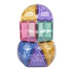 Cleverclixx, Small Curved Pack Pastel, klocki magnetyczne, 34 elementy