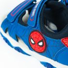 Cool Club, Sandały chłopięce, niebieskie, skórzana wkładka, świecąca podeszwa, Spider-Man
