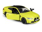 Daffi, MSZ, BMW M4, pojazd, model metalowy, żółty, 1:32