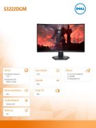 Dell, monitor, S3222DGM, 31,5 cali, VA 2560-1440, 2xHDMI, DP, 3Y