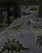 Dino, fluo, 2-częściowy komplet pościeli świecącej w ciemności, 160-200 cm
