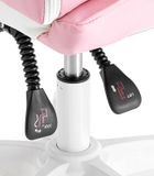 Dziecięcy fotel gamingowy z wysuwanym podnóżkiem, różowy