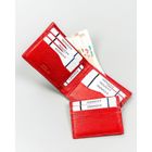 Etui na karty, czerwone, skórzane, 4U Cavaldi