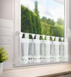 Eurofirany, firana gotowa, Kaja, na szelkach, 150-40 cm, biały