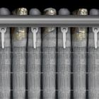 Eurofirany, zasłona gotowa, Celia, na taśmie, 140-270 cm, stalowy