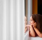 Eurofirany, zasłona zaciemniająca gotowa, Logan na taśmie, 140-270 cm, biały