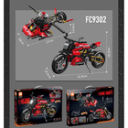 Forange, czerwony motocykl 2w1, klocki konstrukcyjne, 545 elementów