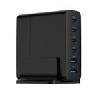 Gembird, ładowarka uniwersalna, 75W, GaN 2xUSB-A 4xUSB-C, szybkie ładowanie, czarna
