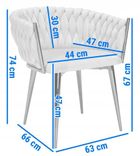 Gordon Trade, Glamour, krzesło welurowe, czarne